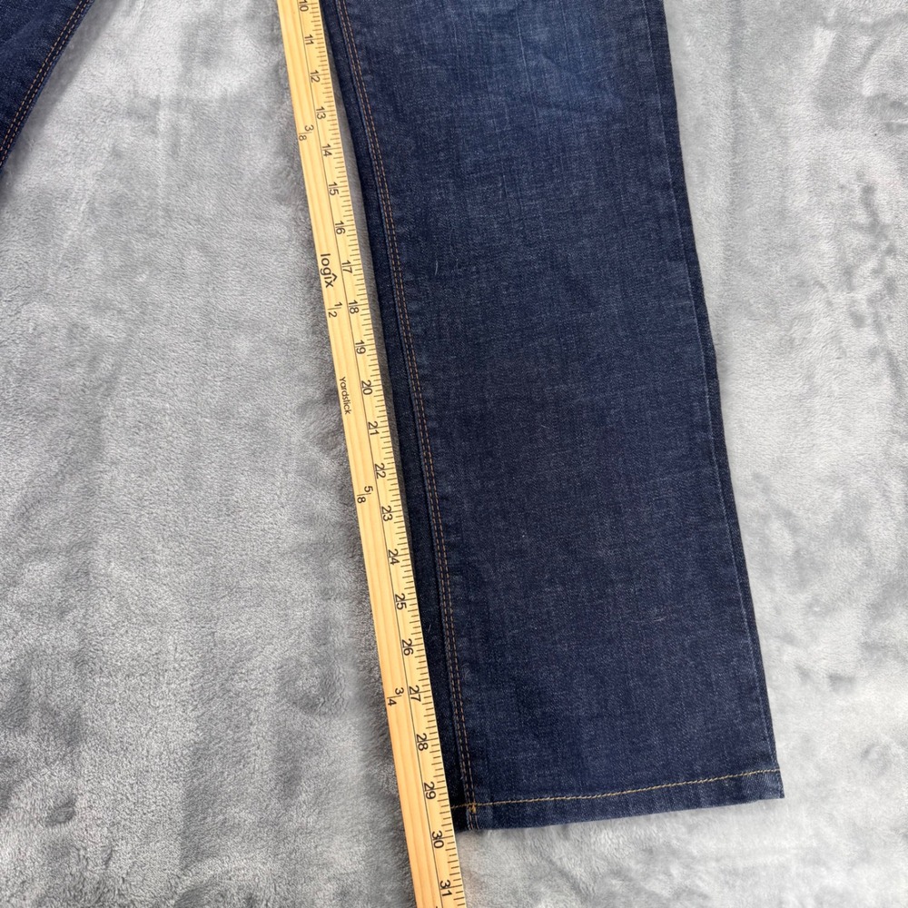Mott & Bow Mens Straight Leg Dark Wash Denim Jeans Cotton Elastane Size 32 - Picture 4 of 10
